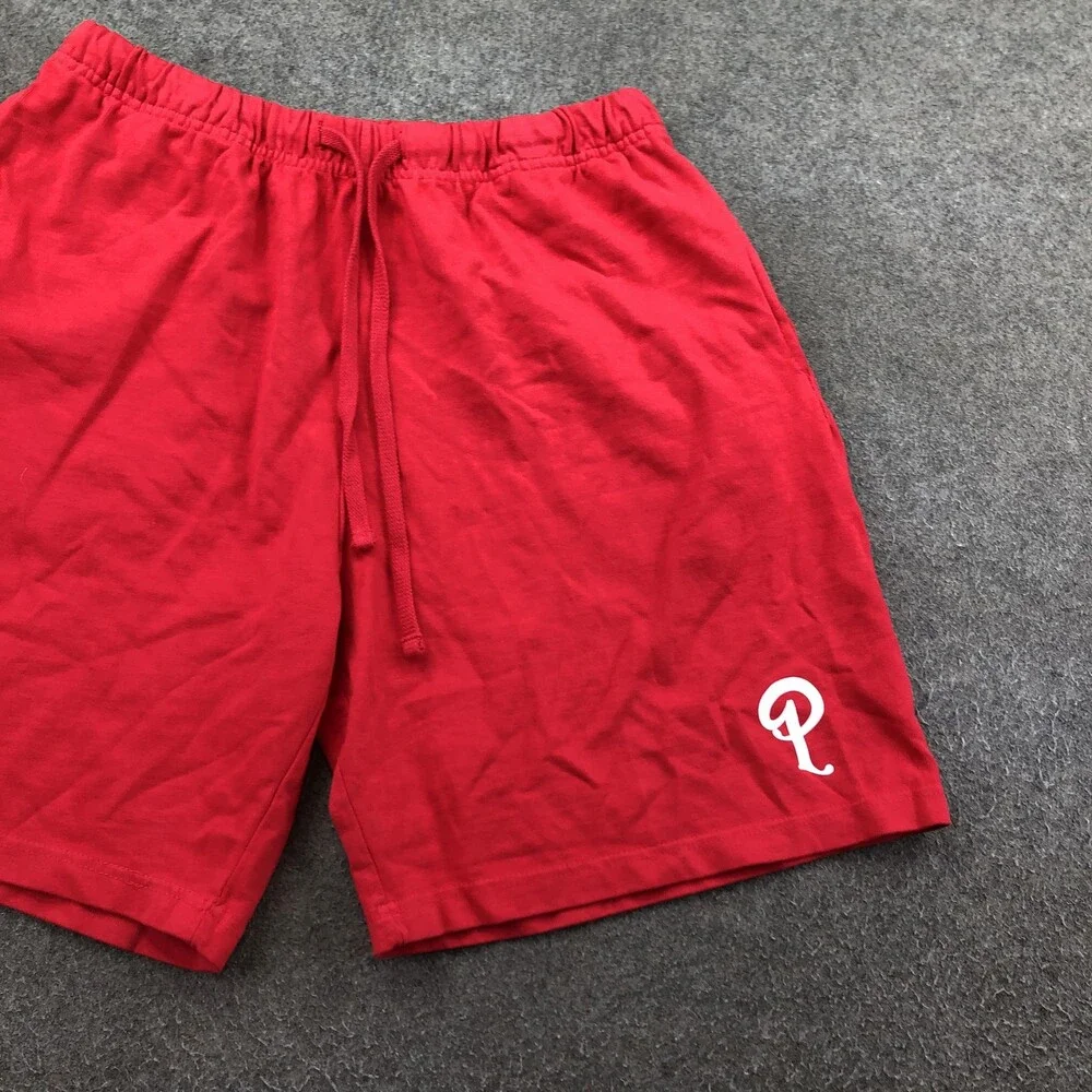 Politics Shorts Mens Large Red Sweat Elastic Waist 10 Inseam Casual Summer